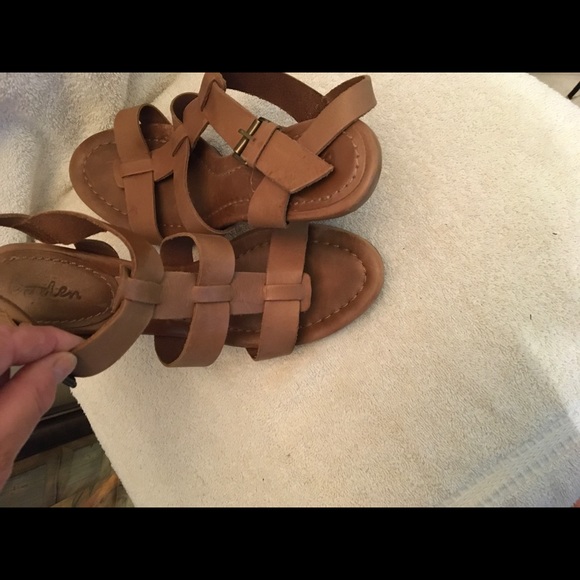 Boden Carmel/brown  Leather Sandal Size 8.5 - Picture 9 of 12